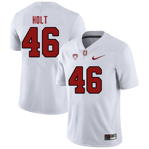 Men #46 Chico Holt Stanford Cardinal College Football Jerseys Stitched Sale-White